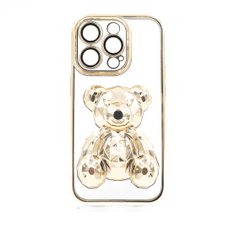 Силіконовий чохол Perfomance bear для iPhone 14 Pro gold Full Camera
