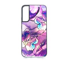 Накладка Marble UV для Samsung S22 Plus dark purple