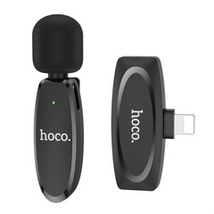 Микрофон петличный HOCO L15 Lightning black