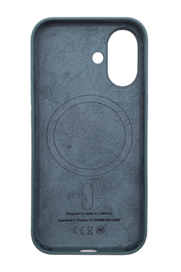 Силіконовий чохол with MagSafe для iPhone 17 anchor blue 1:1 Smart animation з кнопкою