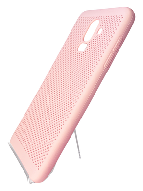Силіконовий чохол перфорація для Samsung J8 2018 pink