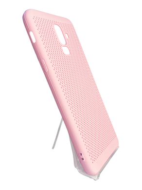 Силіконовий чохол перфорація для Samsung J8 2018 pink