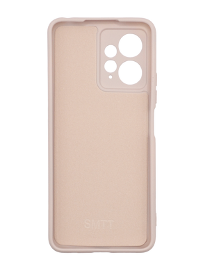 Силіконовий чохол SMTT для Xiaomi Redmi Note 12 4G pink sand Full Camera з мікрофіброю