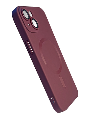 Чохол Color TPU MagSafe для iPhone 14 wine red Full Camera