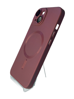 Чохол Color TPU MagSafe для iPhone 14 wine red Full Camera