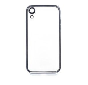 Силіконовий чохол Сlear для iPhone XR black Full Camera з глянсовою окантовкою