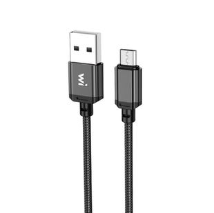 USB кабель Wibrand Cobra nylon Micro 1m black