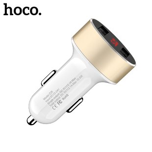 Автомобильное зарядное устройство HOCO Z26 Charger Digital Display Micro 2.1A 2usb white