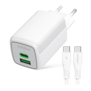Сетевое зарядное устройство Walker WH-75 GAN 65W Type-C to Type-C white
