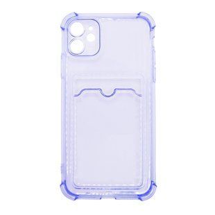 Силиконовый чехол WAVE Pocket для iPhone 11 clear/light purple Full Camera