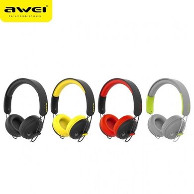 Bluetooth навушники AWEI A800BL black-yellow