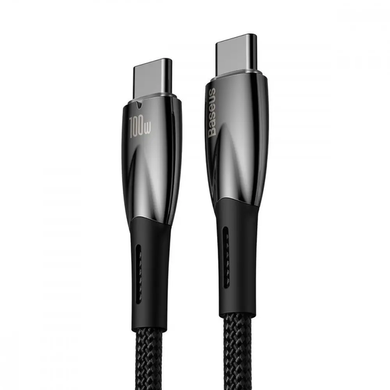 Кабель Baseus Glimmer Series Fast Charging Type-C to Type-C 100W 1m black