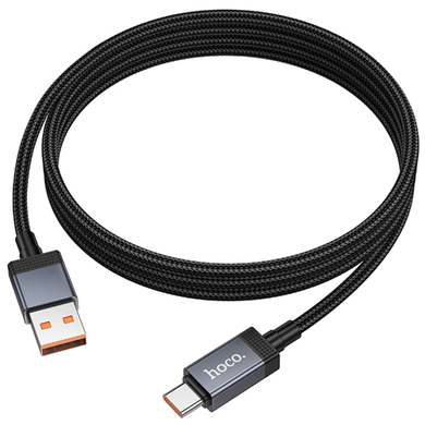 Кабель Hoco X118 Generous 5A charging data cable with display Type-C 1m black