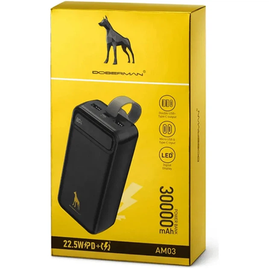 Power bank Doberman AM03 PD 22.5W 30000 mAh black