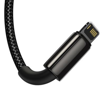 USB кабель Baseus CAMLTWJ-01 Tungsten Gold Fast Charging data3in1 Micro+Type-C+iPhone1.5m/3.5A black