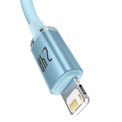 USB кабель Baseus Crystal Shine Series Lightning 2.4A/2m CAJY001203 light blue
