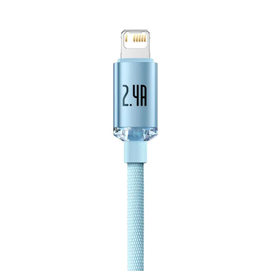 USB кабель Baseus Crystal Shine Series Lightning 2.4A/2m CAJY001203 light blue