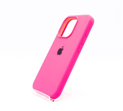 Силіконовий чохол Full Cover для iPhone 15 Pro hot pink