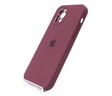 Силиконовый чехол Full Cover для iPhone 12 Pro plum Full Camera