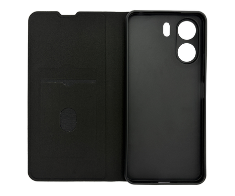Чехол книжка FIBRA (рельеф) для Xiaomi Redmi 13C 4G grey Full Camera