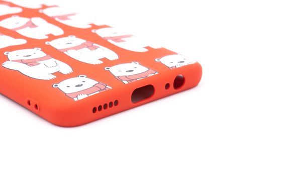 Силіконовий чохол WAVE Fancy для Xiaomi Redmi Note 9 bears with a scarf/red (TPU)