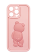 Накладка Bear для iPhone 14 Pro Max pink Full Camera
