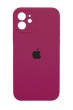 Силиконовый чехол Full Cover для iPhone 12 rose red Full Camera