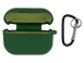 Чохол for AirPods Pro 2 силіконовий dark green з мікрофіброю