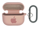 Чохол for AirPods 3 Logo силіконовий pink sand з мікрофіброю