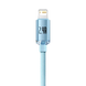 USB кабель Baseus Crystal Shine Series Lightning 2.4A/2m CAJY001203 light blue