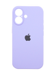 Силіконовий чохол Full Cover для iPhone 16 light lilac (glycine) Full Camera