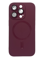 Чохол Color TPU MagSafe для iPhone 14 Pro wine red Full Camera