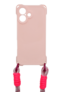 Чохол TPU CrossBoby with strape для iPhone 16 pink Full Camera