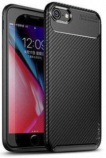 Силиконовый чехол iPaky Carbon Fiber Seria New для iPhone 6/7/8 Black