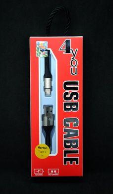 USB кабель Type-C 4YOU Horton (3A,тканина) black