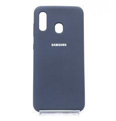 Силіконовий чохол Full Cover для Samsung A20/A30 midnight blue