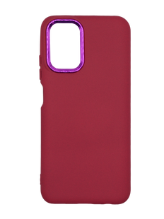 Силіконовий чохол Metal Frame для Xiaomi Redmi Note 10 4G/ Note 10S maroon (AA)