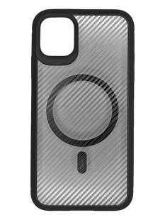 Чохол iPaky Carbone Clear with MagSafe для iPhone 13 black