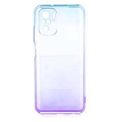 Силиконовый чехол Gradient Design для Xiaomi Redmi Note 10/Note 10S blue/ purple 0.5mm