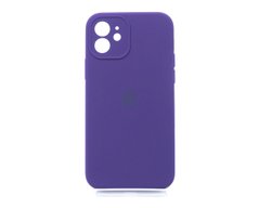 Силіконовий чохол Full Cover для iPhone 12 new purple Full Camera