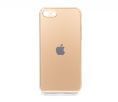TPU+Glass чехол Matte Candy для Apple iPhone 7/8/SE 2020 Full camera gold