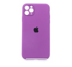 Силіконовий чохол Full Cover для iPhone 11 Pro Max purple Fulll Camera