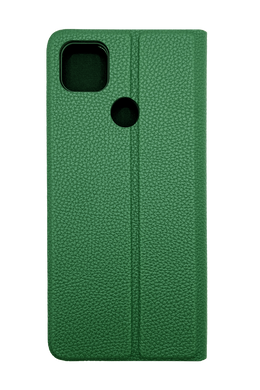 Чехол книжка FIBRA (рельеф) для Xiaomi Redmi 9C/10A dark green Full Camera