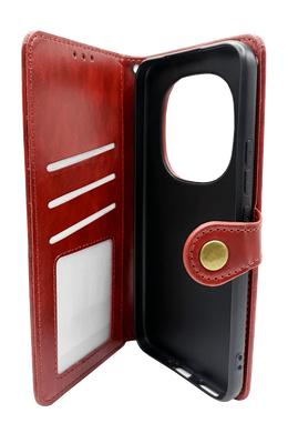 Чохол-книжка шкіра для Xiaomi Redmi Note 14 Pro 5G/14 Pro+ red Getman Gallant PU