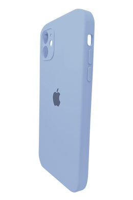 Силіконовий чохол Full Cover Square для iPhone 11 lilac blue Full Camera