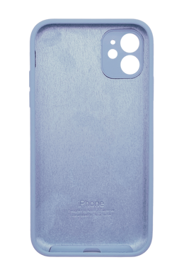 Силіконовий чохол Full Cover Square для iPhone 11 lilac blue Full Camera