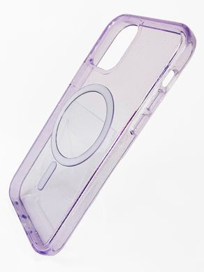 Чохол TPU Galaxy Sparkle MagSafe для iPhone 12Pro/12 purple+glitter
