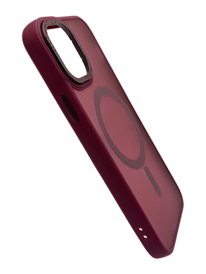 Чехол TPU+PC Space Magnetic Color with Magsafe для iPhone 15 bordo