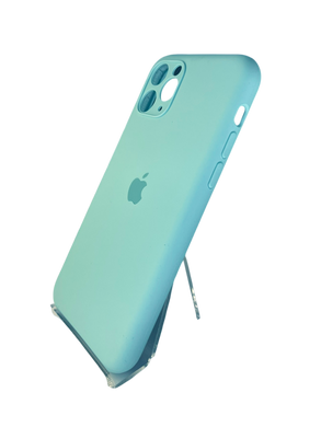 Силіконовий чохол Full Cover для iPhone 11 Pro marine green(azure) Full Camera