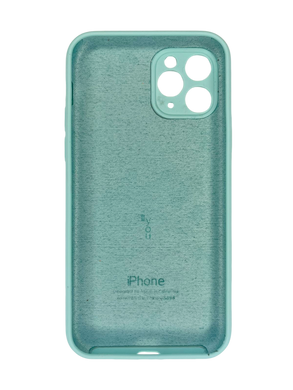 Силіконовий чохол Full Cover для iPhone 11 Pro marine green(azure) Full Camera